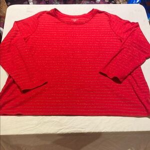 Laura Scott striped loungewear top size  3X